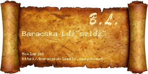 Baracska László névjegykártya